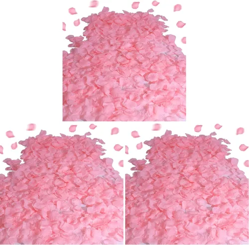 Vista 10 de SITUMEIZI 1500 piezas de pétalos de rosa negros artificiales de seda para decoración de bodas y fiestas