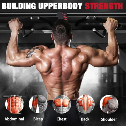 Vista 4 de Pull Up Assistance Bands Set, 300 lbs Max Heavy Duty Resistance Bands with Adjustable Strap, Non-Slip Handle & Door Anchor, Full Body Strength