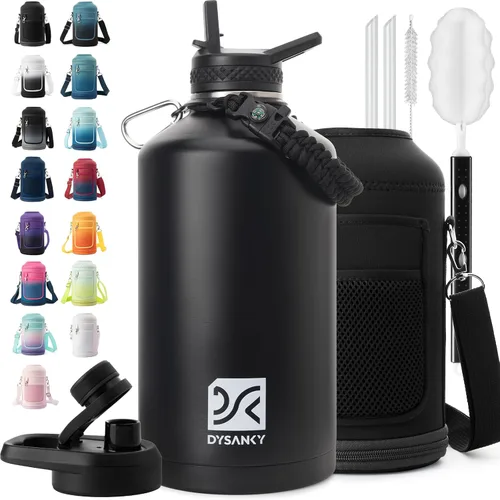 Vista 62 de DYSANKY Botella de agua aislada de 32 onzas, metal al vacío de acero inoxidable grueso, jarra de agua deportiva portátil para gimnasio y senderismo