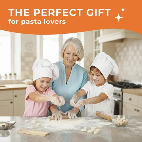 Vista 6 de KneadEat Único tablero de ñoquis curvado, diseño curvado único para hacer pasta italiana de ñoquis. Crestas perfectas que forman las ranuras