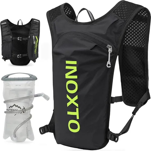 Vista 23 de INOXTO Running Hydration Vest Backpack,Lightweight Insulated Pack with 1.5L Water Bladder Bag Daypack for Hiking Trail Running Cycling Race Marathon