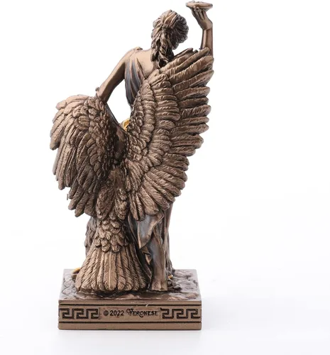Vista 5 de Veronese Design Hebe - Figura de resina de la diosa griega de la juventud pintada a mano con acabado de bronce