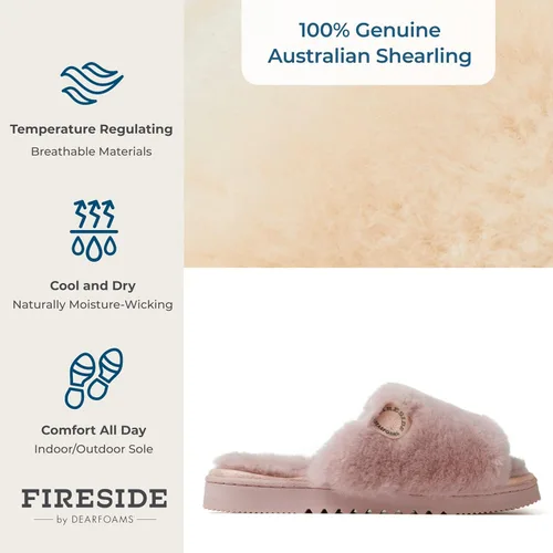 Vista 5 de Dearfoams Fireside Cairns - Sandalias fáciles de poner y quitar para mujer