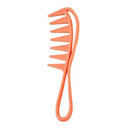 Vista 9 de Peine desenredante de dientes anchos para ducha, peine flexible de amplia separación, peine hueco, peine antiestático desenredante para el cabello