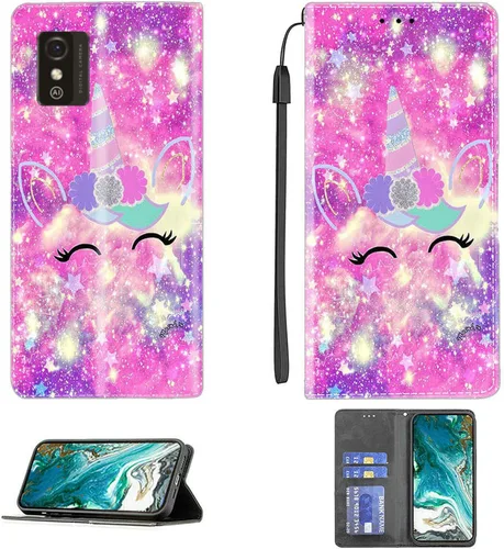 Vista 16 de jioeuinly ATT Motivate 2 - Funda compatible con ATT Motivate 2, funda con soporte abatible y cierre magnético DJS