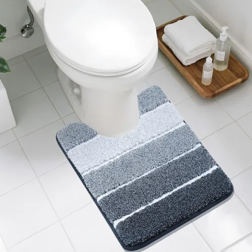 Vista 20 de COSY HOMEER Alfombras de baño de 24 x 17 pulgadas, ultra suaves y absorbentes, con respaldo de TPR antideslizante, lavable a máquina, alfombra Beige