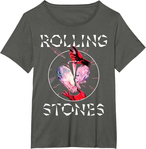 Vista 20 de Camiseta oficial de The Rolling Stones HD Prism Heart, Negro
