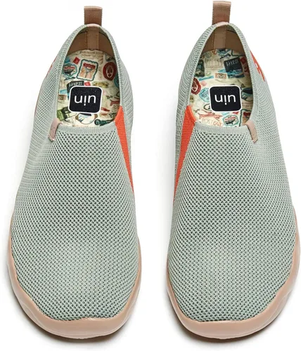 Vista 93 de UIN Zapatos de viaje para caminar para hombre, sin cordones, de lona, informales, ligeros, cómodos y modernos, diseño de perritos felices Ahhhhh