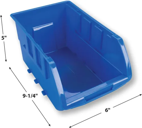 Vista 3 de Performance Tool W5196 Bandejas de almacenamiento grandes apilables de 4 piezas (9.25 x 6 x 5 pulg.)