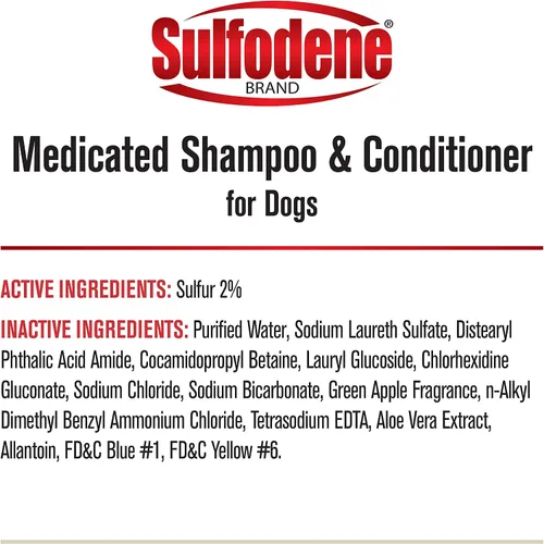 Vista 7 de Farnam Sulfodene Champú y acondicionador medicado para perros 12oz, blanco