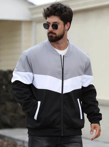 Vista 6 de HYPESTFIT Chaqueta bomber para hombre, casual, resistente al viento, para otoño e invierno, abrigos, acolchados, con aislamiento