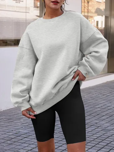 Vista 4 de AUTOMET Sudaderas con capucha para mujer, cuello redondo, suéteres de gran tamaño, informales, cómodos, ropa de moda de otoño 2023