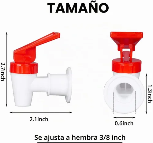 Vista 5 de Paquete de 4 grifos dispensadores de agua de repuesto, 2 grifos de plástico
