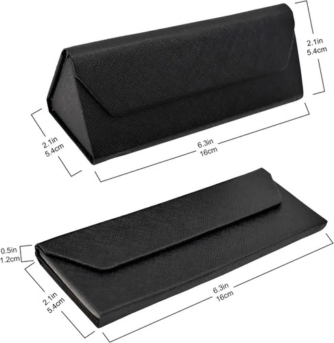 Vista 110 de Real Sic Funda para lentes de sol para hombres y mujeres, soporte magnético plegable para lentes de sol, inspirado en el color sólido