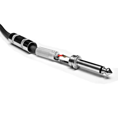 Vista 4 de Seismic Audio - SASTSX-10White-6PK - Paquete de 6 cables de conexión TS blancos de 10 pies de 1/4 pulgadas - Cables de conexión de audio profesional