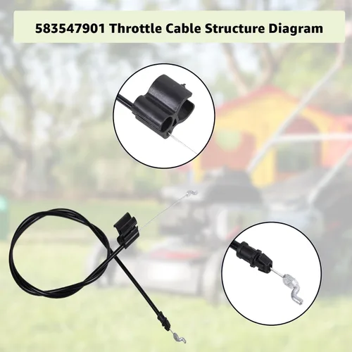 Vista 4 de 583547901 532440385 420941 Componente de repuesto de cable de control de área de cortadora de césped, compatible con cortacésped Husqvarna HU 625AWD