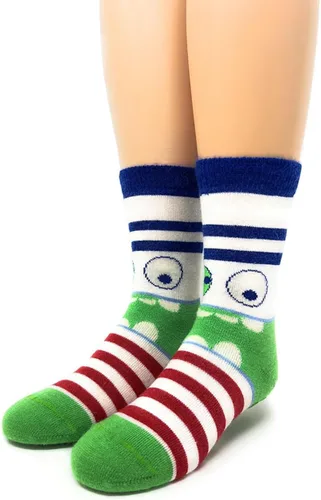 Vista 4 de WARRIOR ALPACA SOCKS - Calcetines antideslizantes para niños Monster - Estilos de cara delanteratrasera