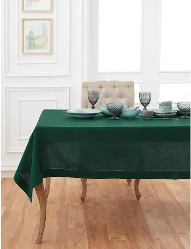 Vista 60 de Solino Home Mantel de lino blanco de 52 x 52 pulgadas, mantel cuadrado de lino 100% puro, con dobladillo clásico, lavable a máquina para verano