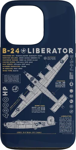 Vista 10 de iPhone 15 B-24 Liberator Consolidated Aircraft B24 Bomber Vintage Case