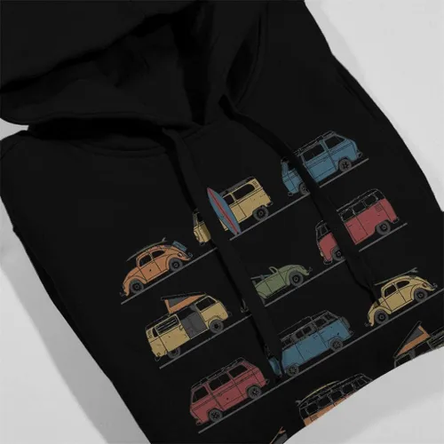 Vista 4 de Volkswagen Beetles and Vans Montage - Sudadera con capucha para mujer