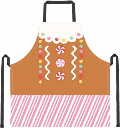 Vista 145 de Dreaweet Delantal de cocina unisex con cuello ajustable de Navidad