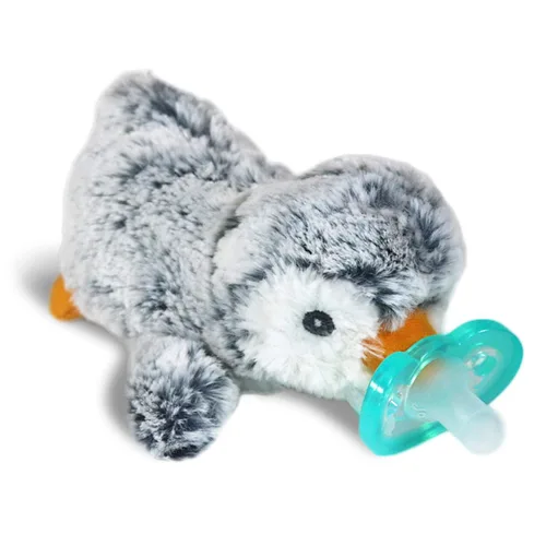 Vista 9 de RaZbaby Bear RaZbuddy - Portachupetes de Peluche para Recién Nacidos en Adelante, Hecho en EE.UU., Chupete Ortodóntico Desmontable JollyPop