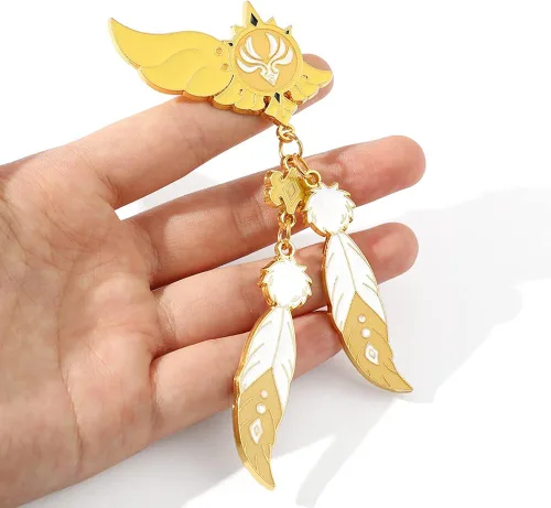 Vista 5 de Genshin Impact - Broche de esmalte para cosplay colección de alfileres de solapa de metal anime Genshin Impact Keqing Xiao exquisitos broches joyas