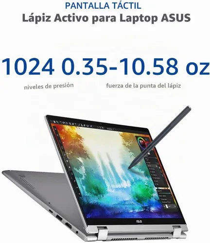 Vista 6 de Lápiz óptico para ASUS pantalla táctil 300Day Battery 1024 Pressure Palm Rejection Active Digital Pen for ASUS negro oscuro