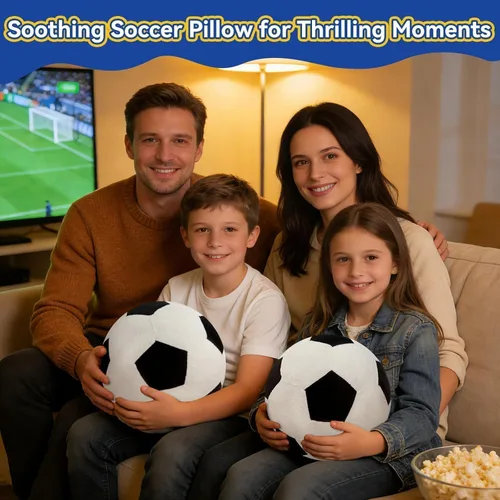 Vista 5 de Almohada de fútbol esponjosa – Pelota de fútbol orbicular duradera de 8 pulgadas, almohadas decorativas de fútbol de relleno suave para sofá