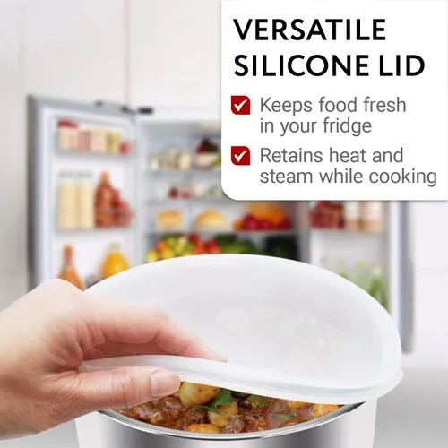 Vista 4 de Impresa Tapa de silicona Insta Pot de 8 cuartos (sin BPA), compatible con olla a presión eléctrica programable IP-DUO80 7 en 1, solo 8 cuartos