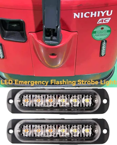 Vista 5 de YONGMING 6 luces LED estroboscópicas intermitentes de emergencia para camiones, vehículos, coches, mini parrilla, luces estroboscópicas de 12 V