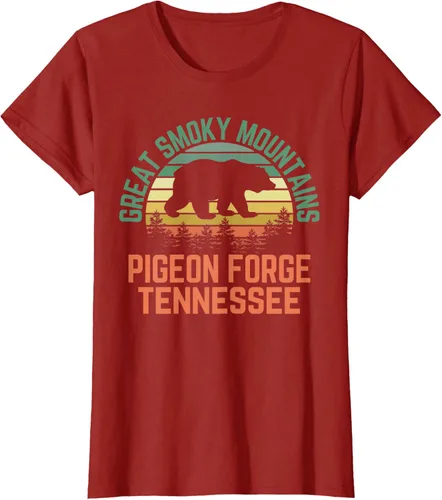 Vista 58 de Camiseta Pigeon Forge Great Smoky Mountains National Park Tennessee, Negro, S