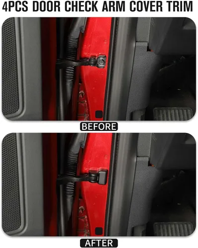 Vista 7 de Jimen Compatible con Ford F150/Ford Bronco Sport 2021-2023, 4 piezas de cubiertas protectoras de brazo de control de puerta de automóvil