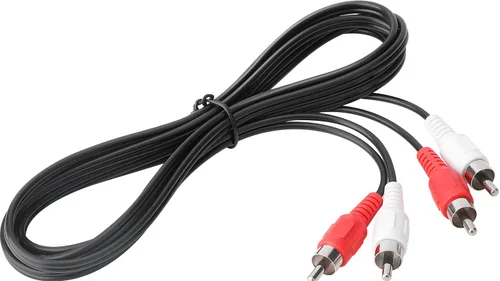 Vista 10 de Cables RCA, 2RCA macho a 2RCA macho, cable de subwoofer de audio estéreo doble blindado para cine en casa, HDTV, amplificador, sistemas de alta