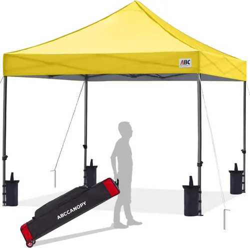 Vista 19 de ABCCANOPY Toldo Desplegable – Carpa/Toldo Portátil para Patio Exterior de 8 x 8 Pies, Resistente para Patio Trasero y Terraza con 4 Sacos de Arena