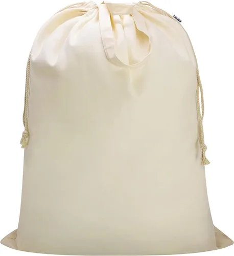 Vista 8 de Bolsa de lona para lavandería con asas y cordón 30 pulgadas de ancho x 35 Bolsa de almacenamiento de lona gruesa, grande, resistente, lavable