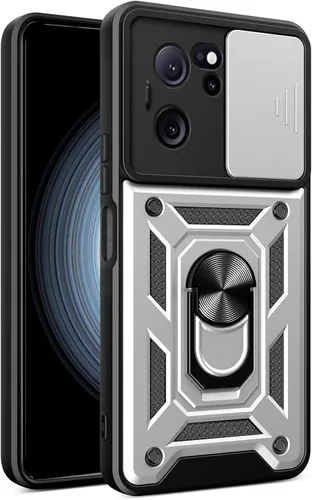 Vista 8 de Funda de teléfono para Xiaomi 13T Pro resistente con funda protectora de cámara para Xiaomi 13T Pro, a prueba de golpes, con anillo magnético