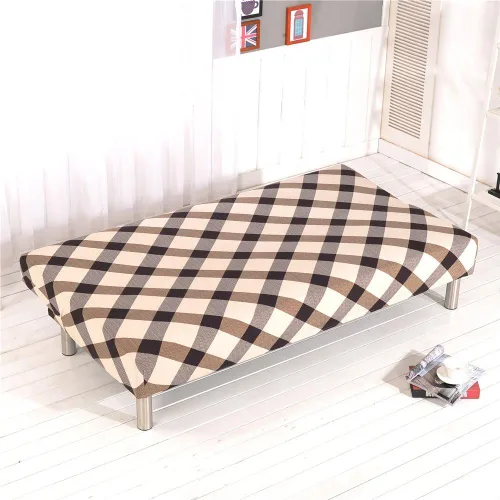 Vista 3 de Cornasee Funda Elástica a Rayas para Sofá Cama Funda de Futón, Fundas Completas para Sofá Plegable sin Brazos Protector de Muebles, Lavable a