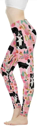 Vista 4 de FOR U DESIGNS Leggings capri de malla para mujer, leggings de yoga