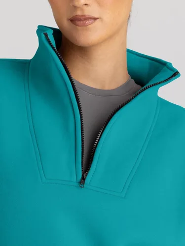 Vista 5 de Trendy Queen - Sudaderas con media cremallera y capucha de gran tamaño, extragrande, para otoño, Y2K, ropa de invierno