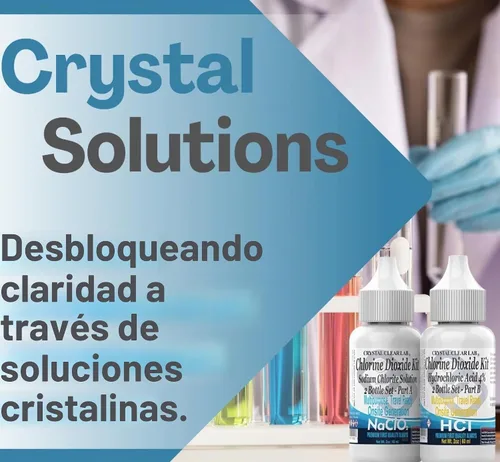 Vista 4 de Crystal Clear Lab - Juego de dióxido de cloro puro de CDS con botellas de una sola gota, HCl grande, 2 onzas líquidas