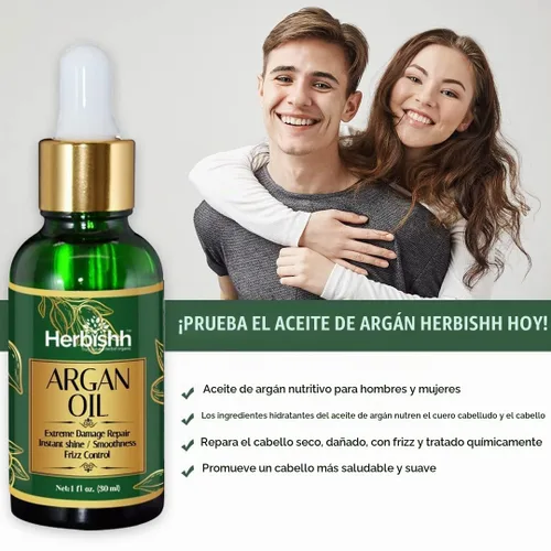 Vista 4 de Herbishh Suero de aceite de argán marroquí para el control