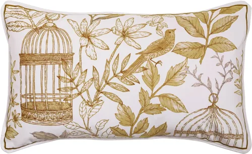 Vista 126 de patdrea Funda de almohada de terciopelo francés de diseño, 18 x 18 pulgadas Aviario