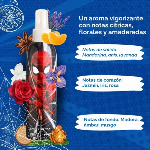 Vista 3 de Marvel Spider-Man, Colonia Fresca para Niños, Rojo/Blanco/Azul/Negro, 200 ml