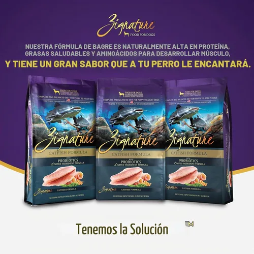 Vista 7 de Zignature Alimento seco para perros con fórmula de ingredientes limitados de bagre, 4 libras