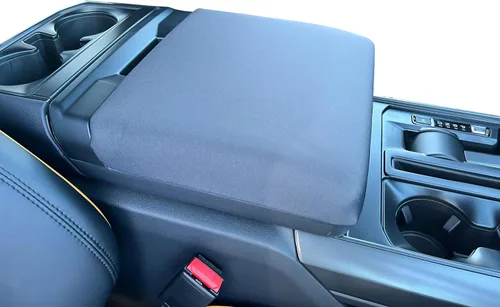 Vista 9 de Car Console Covers Plus Hecho a Mano en EE.UU. Diseñado para Ford F150 2021-2025 Modelos Selectos con Superficie de Trabajo para Computadora SOLO