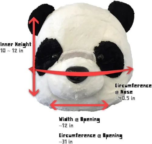 Vista 6 de Cabezudos para disfraz., Panda, Blanco