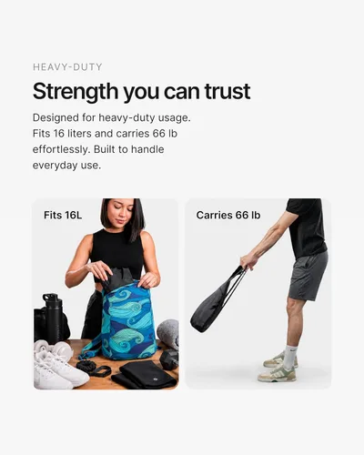 Vista 6 de Nanobag Mochila de viaje plegable ultraligera Daypack 16L para senderismo Negro