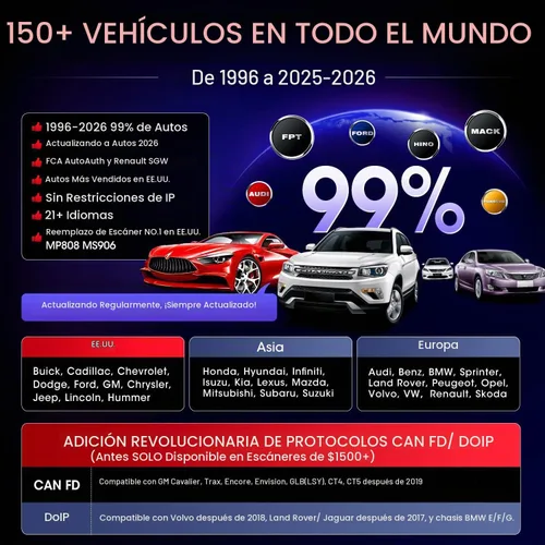 Vista 6 de Autel Maxisys MS906BT autopartes, herramienta escáner y diagnóstico de OBD2, con chequeo del sistema de monitoreo de presión de las ruedas [TPMS]