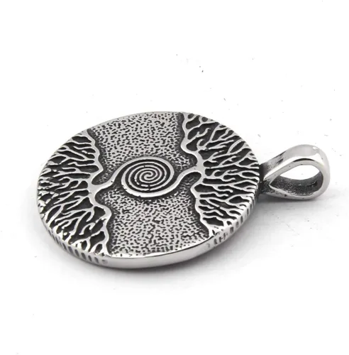 Vista 3 de BAVIPOWER Collar con colgante de árbol de la vida Viking Yggdrasil de 0.157in, cadena de quilla de acero inoxidable, para hombres y mujeres